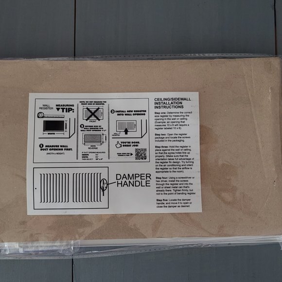 Everbilt 14 in. x 6 in. 2-Way Steel Wall/Ceiling Register in White - Picture 3 of 3